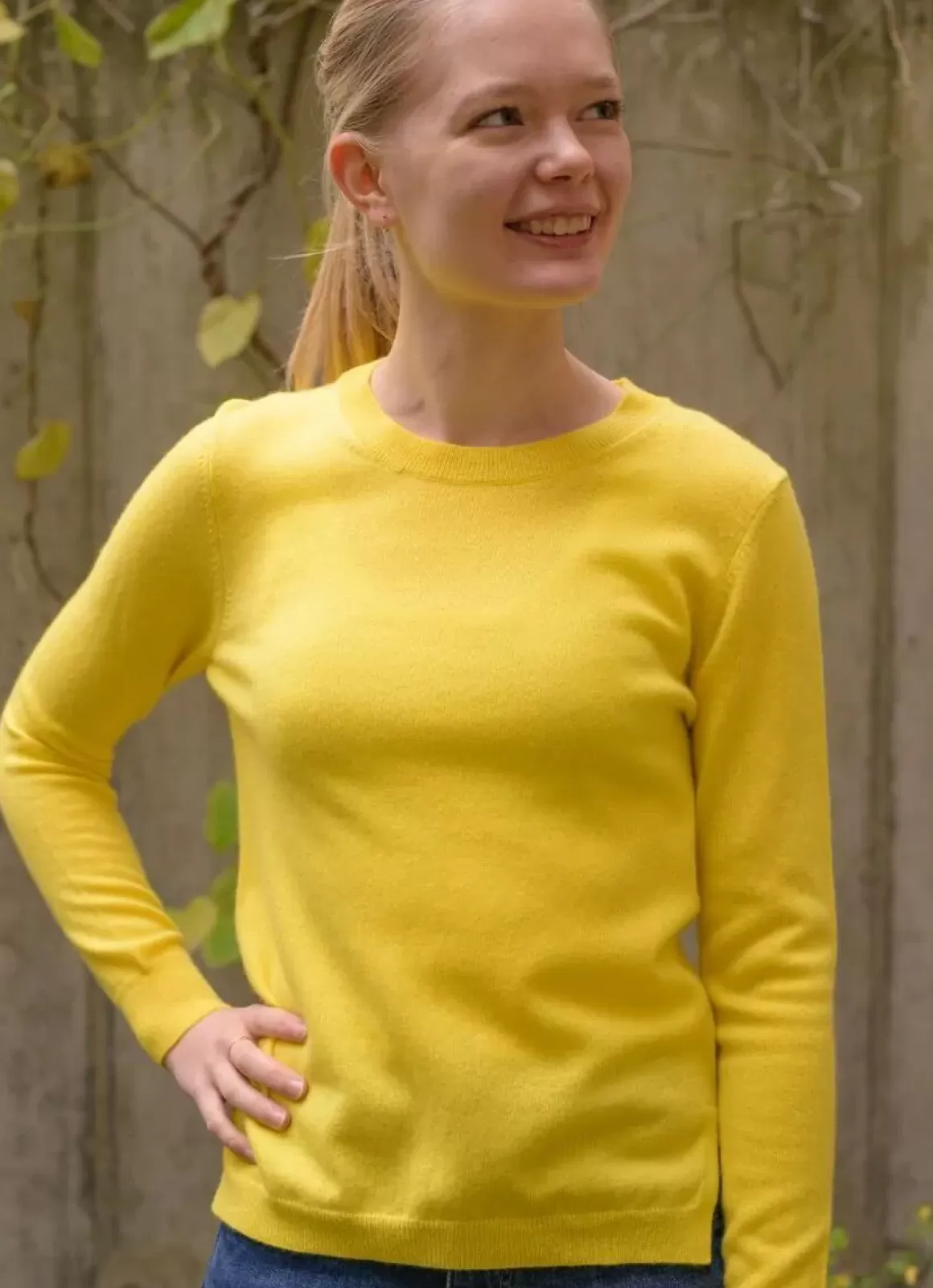 Damen Danefæ Ess - Cashmere Kiss Sweater Wild Yellow