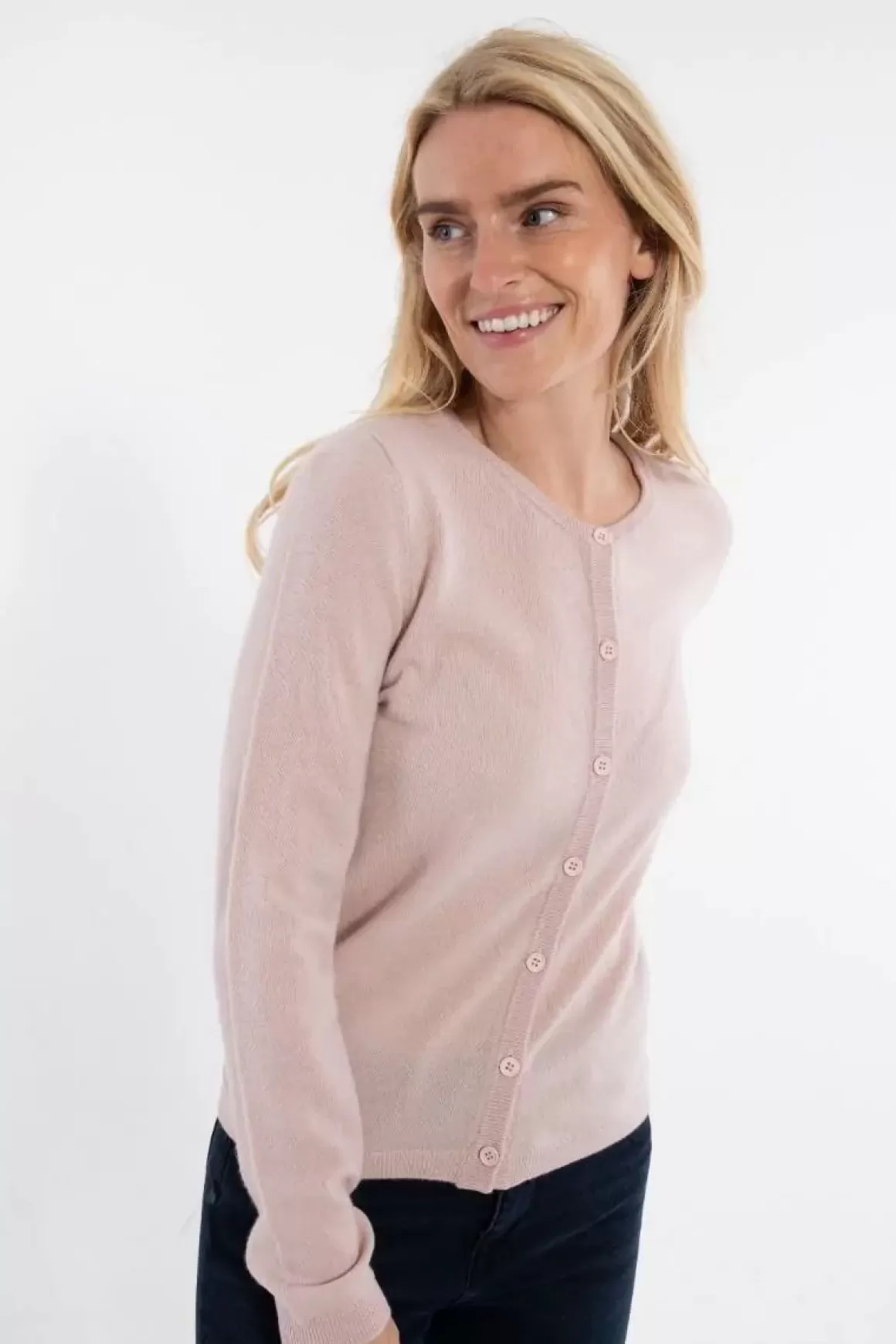 Damen Danefæ Ess - Forget Me Not Merino Cardigan Powder Pink