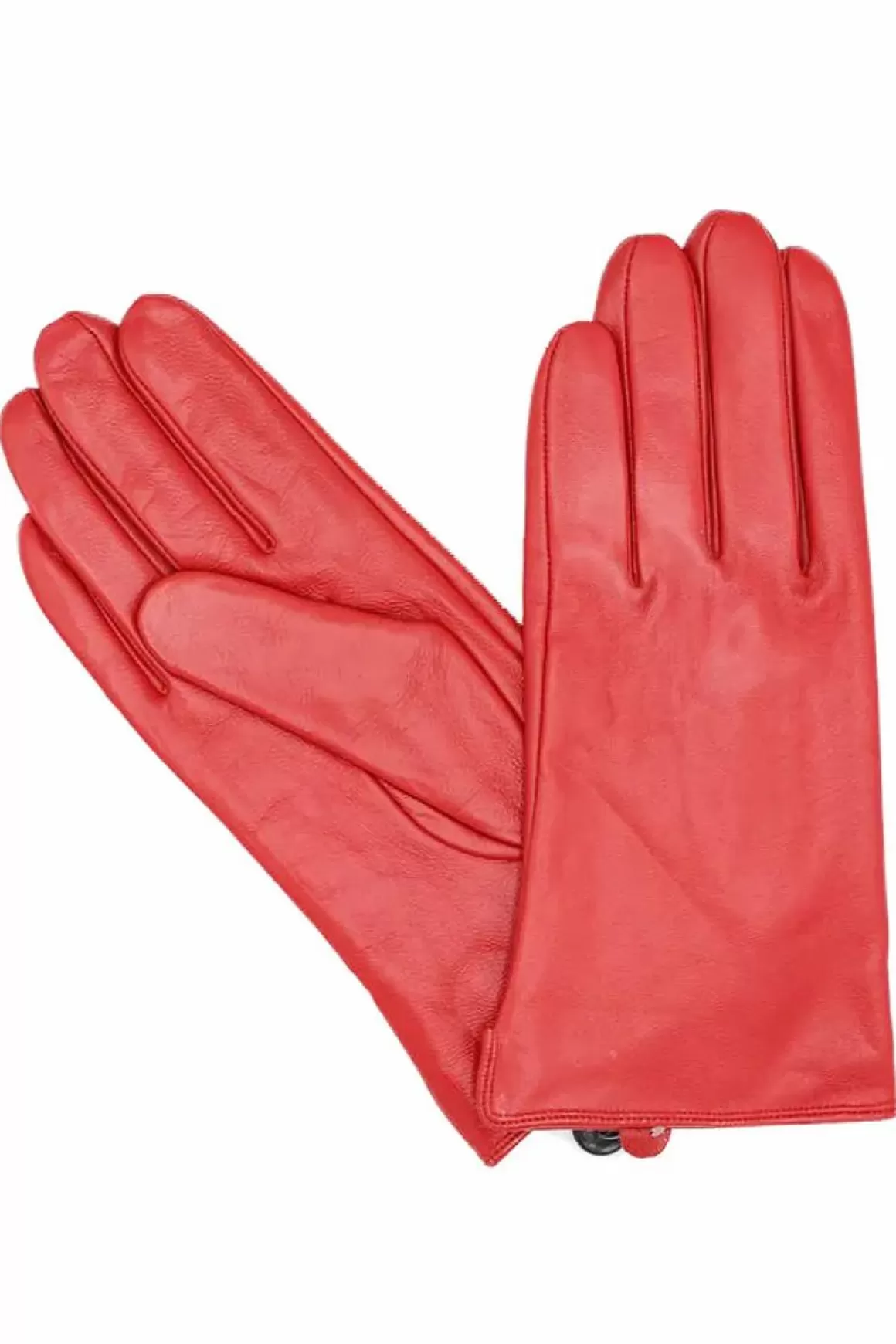 Damen Danefæ Fleeceforet Laederhandsker Red