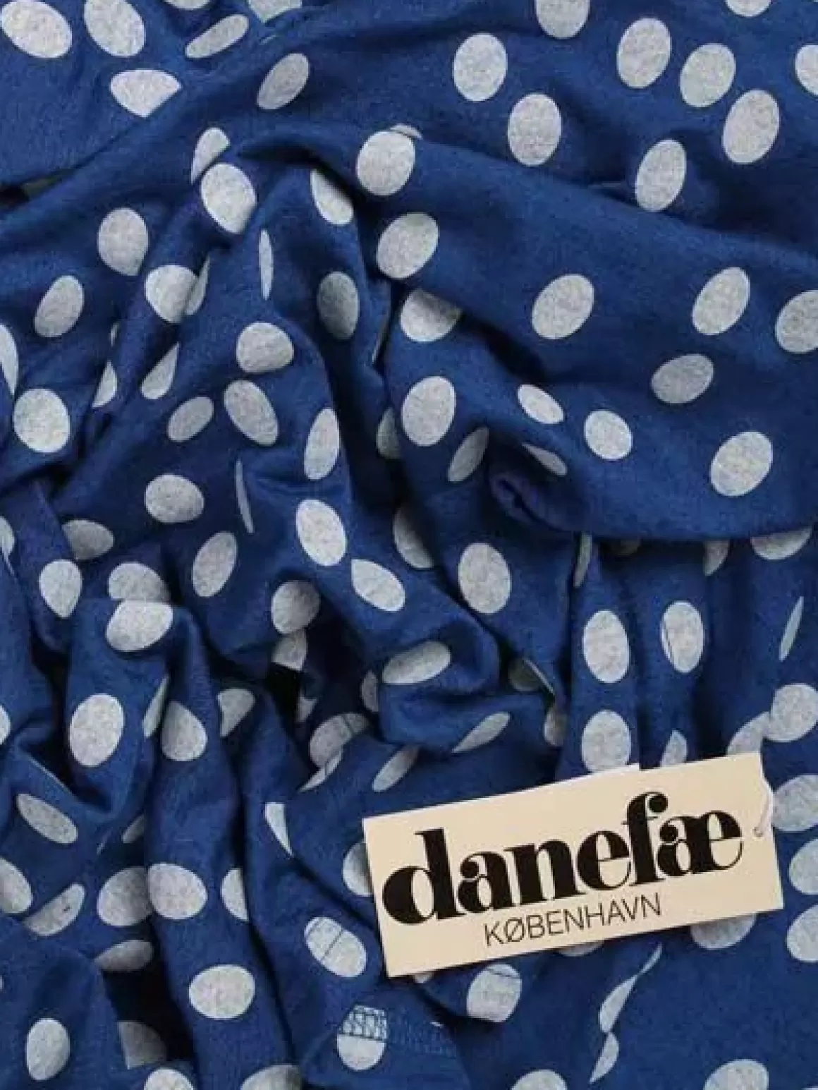 Damen Danefæ Friend Scarf Indigo/Lt Beige Fundots