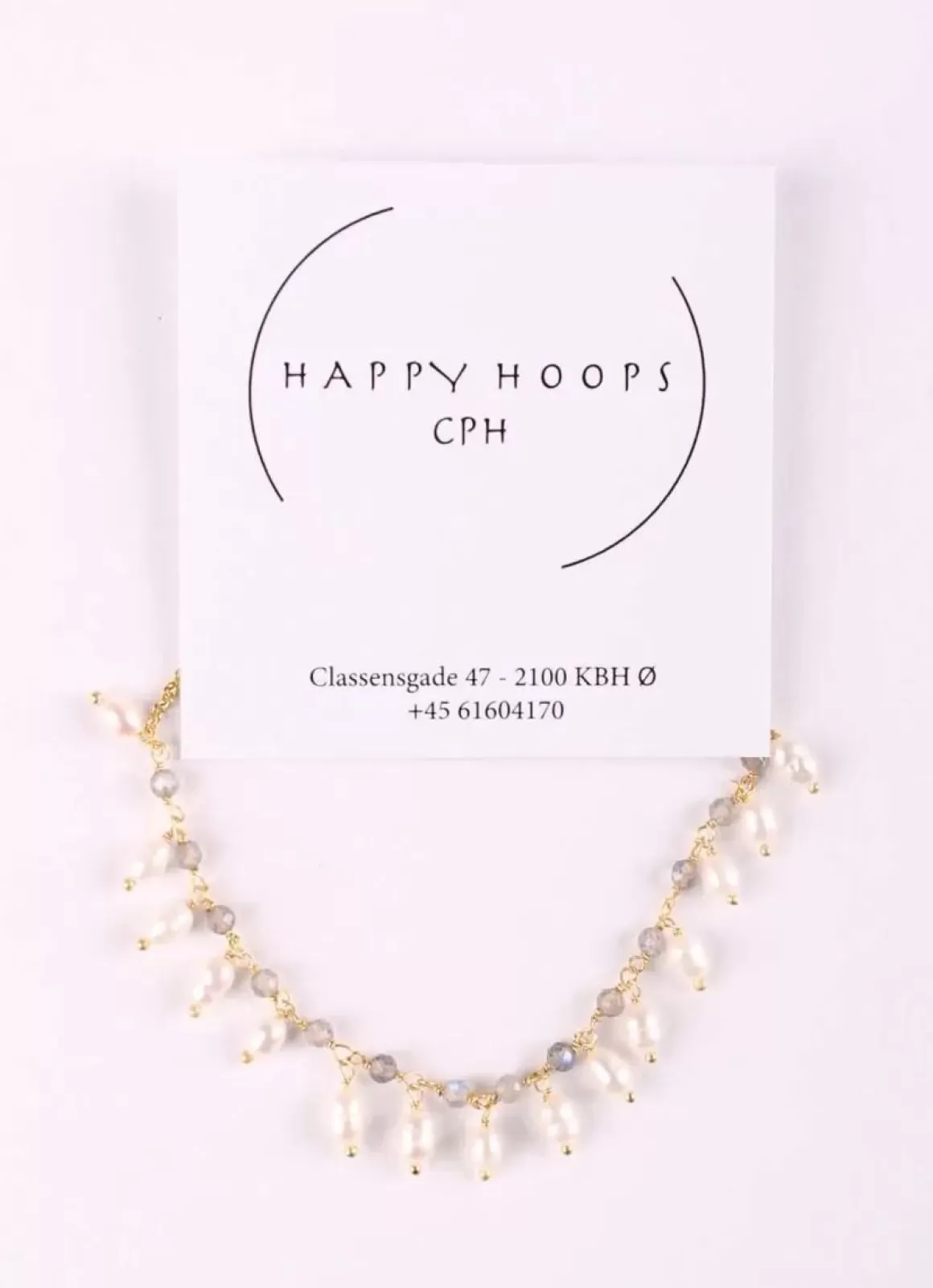 Damen Danefæ Happy Hoop Cph Kiko Halskaede Guldfarvet/Off White