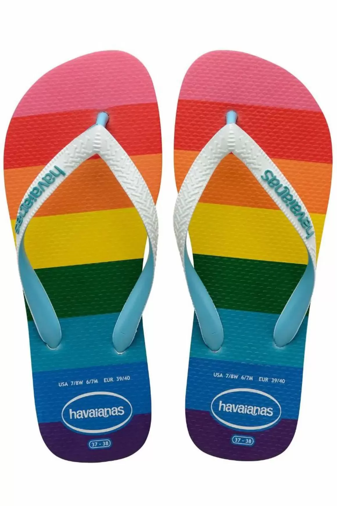 Damen Danefæ Havaianas Top Allover Flipflops Pride Blue