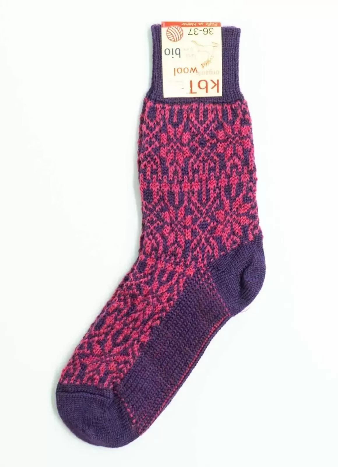 Damen Danefæ Hirsch Natur Wool Socks Lila/Pink