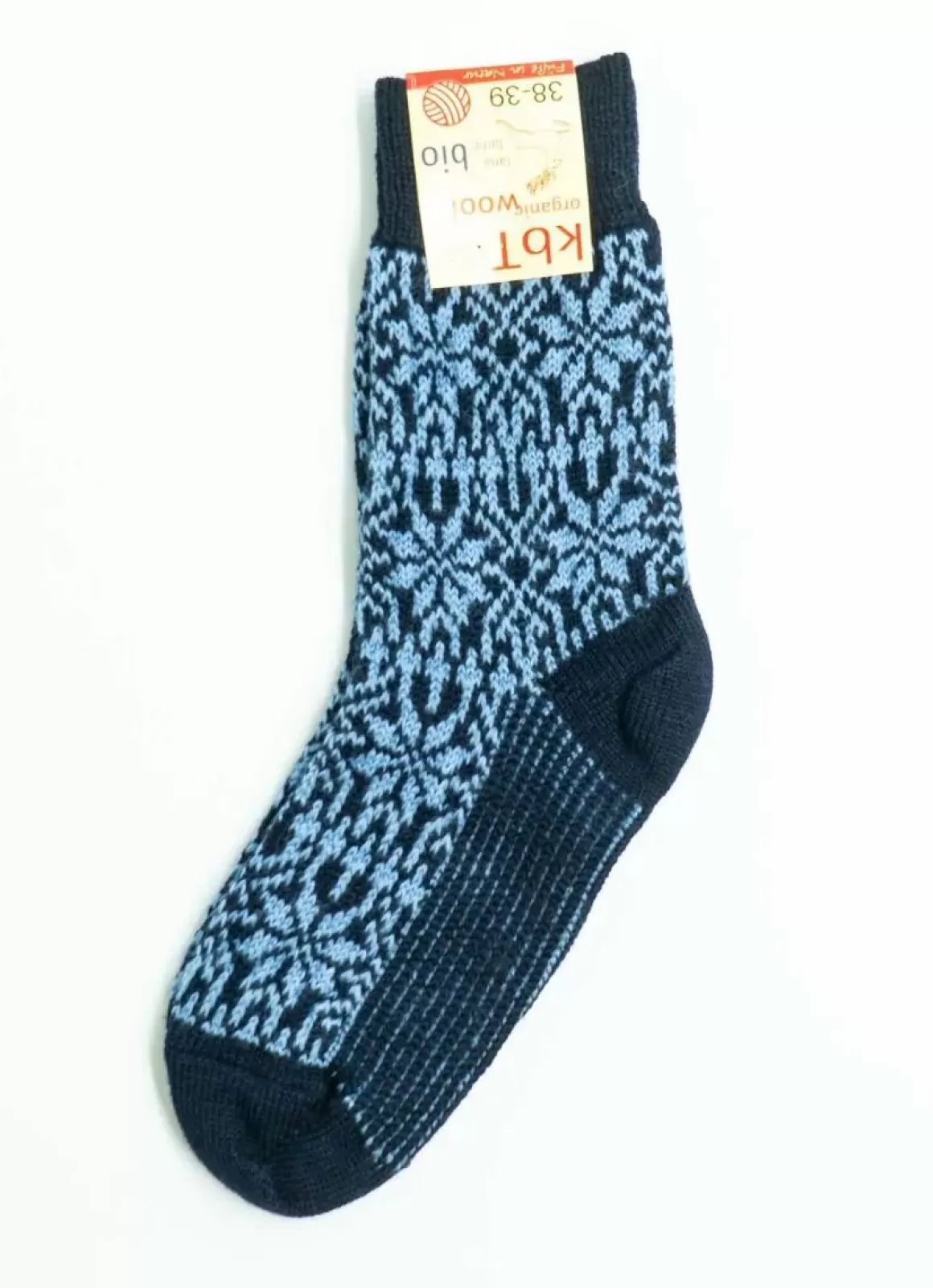 Damen Danefæ Hirsch Natur Wool Socks Marine/Lt Blue