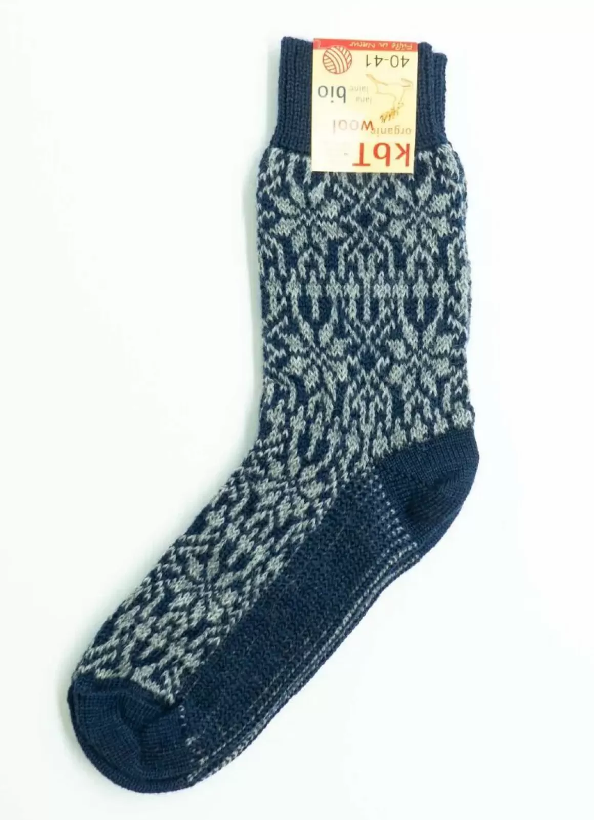 Damen Danefæ Hirsch Natur Wool Socks Navy/Grey