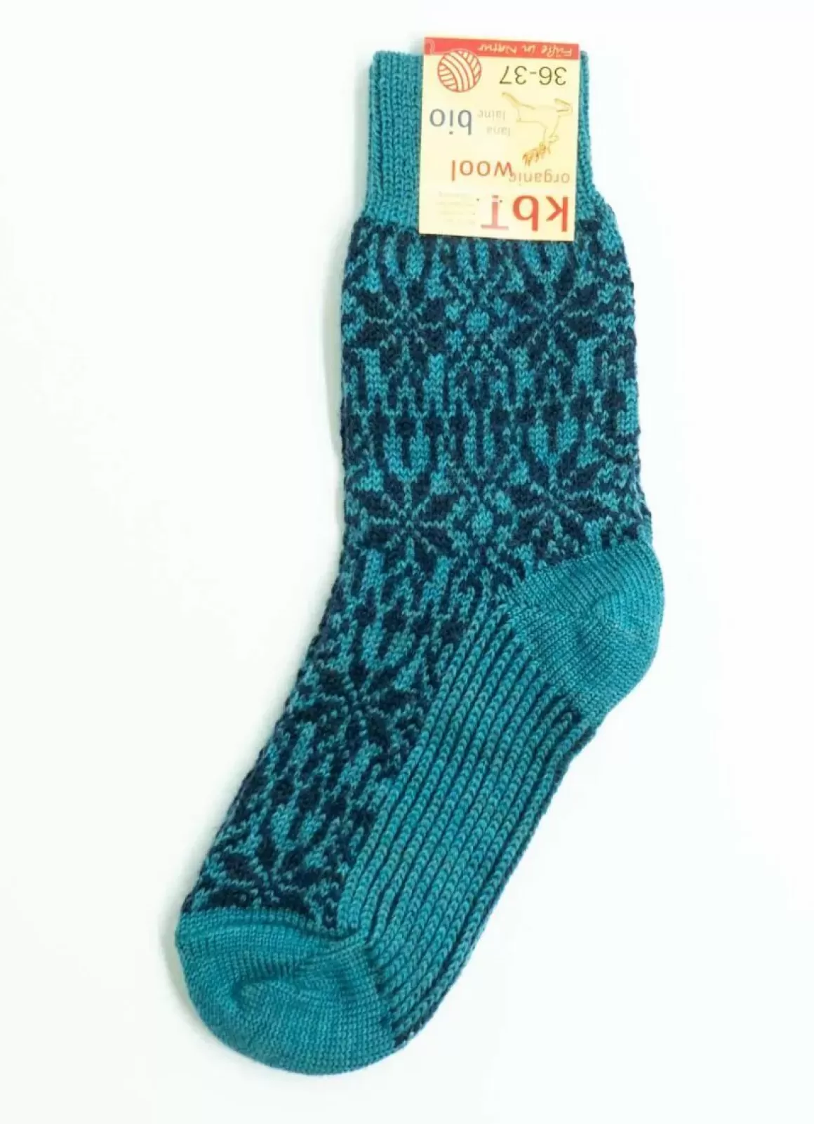 Damen Danefæ Hirsch Natur Wool Socks Turquoise/Marine