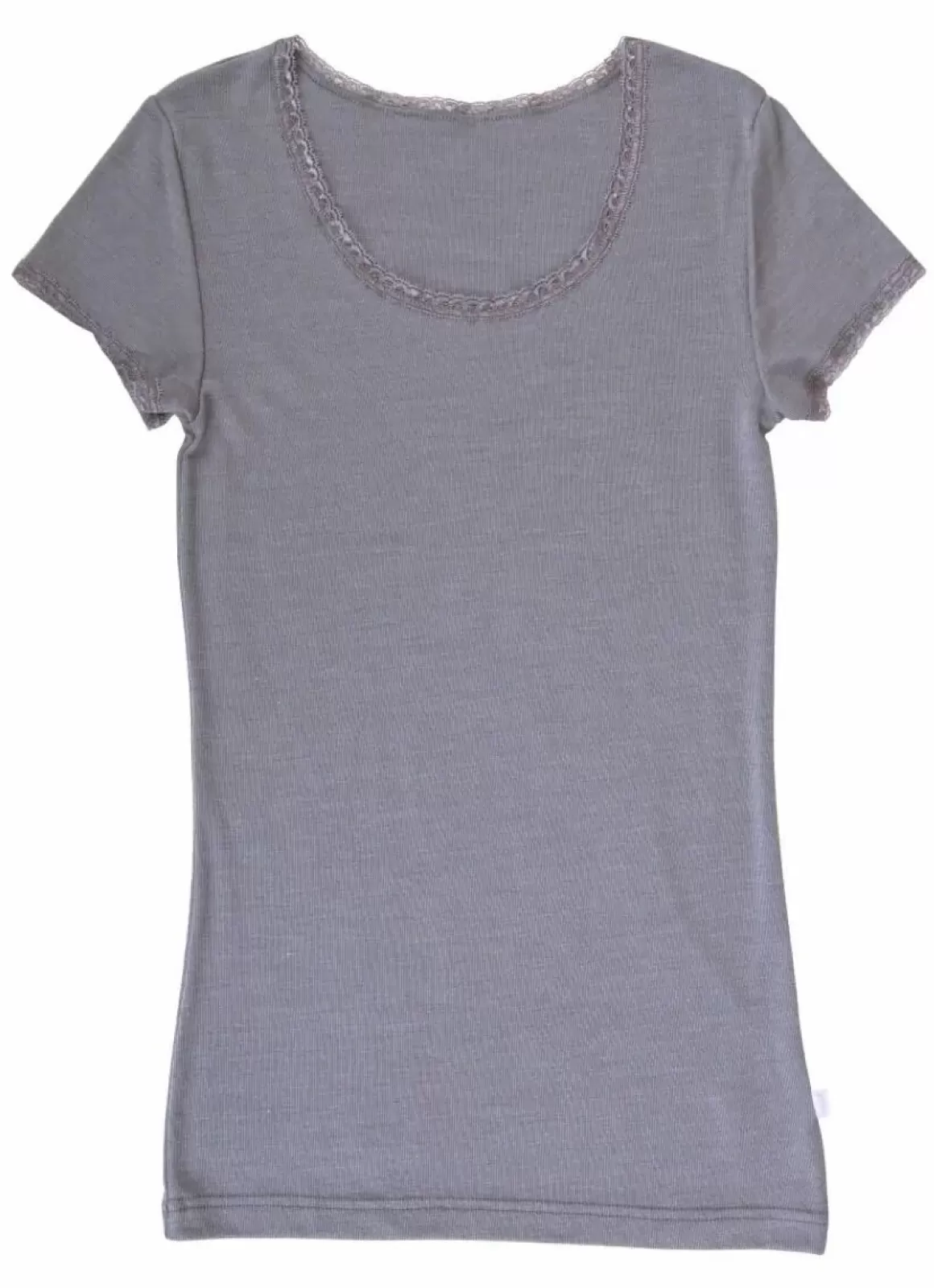 Damen Danefæ Joha T-Shirt Victoria Wool/Silk Grey