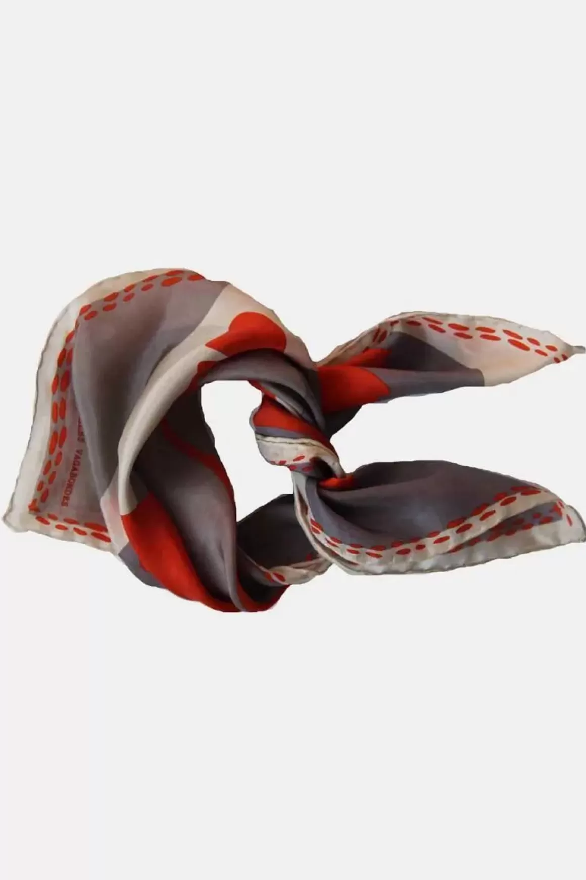 Damen Danefæ Les Belles Vagabondes Mini Silk Scarf Biloba Orange