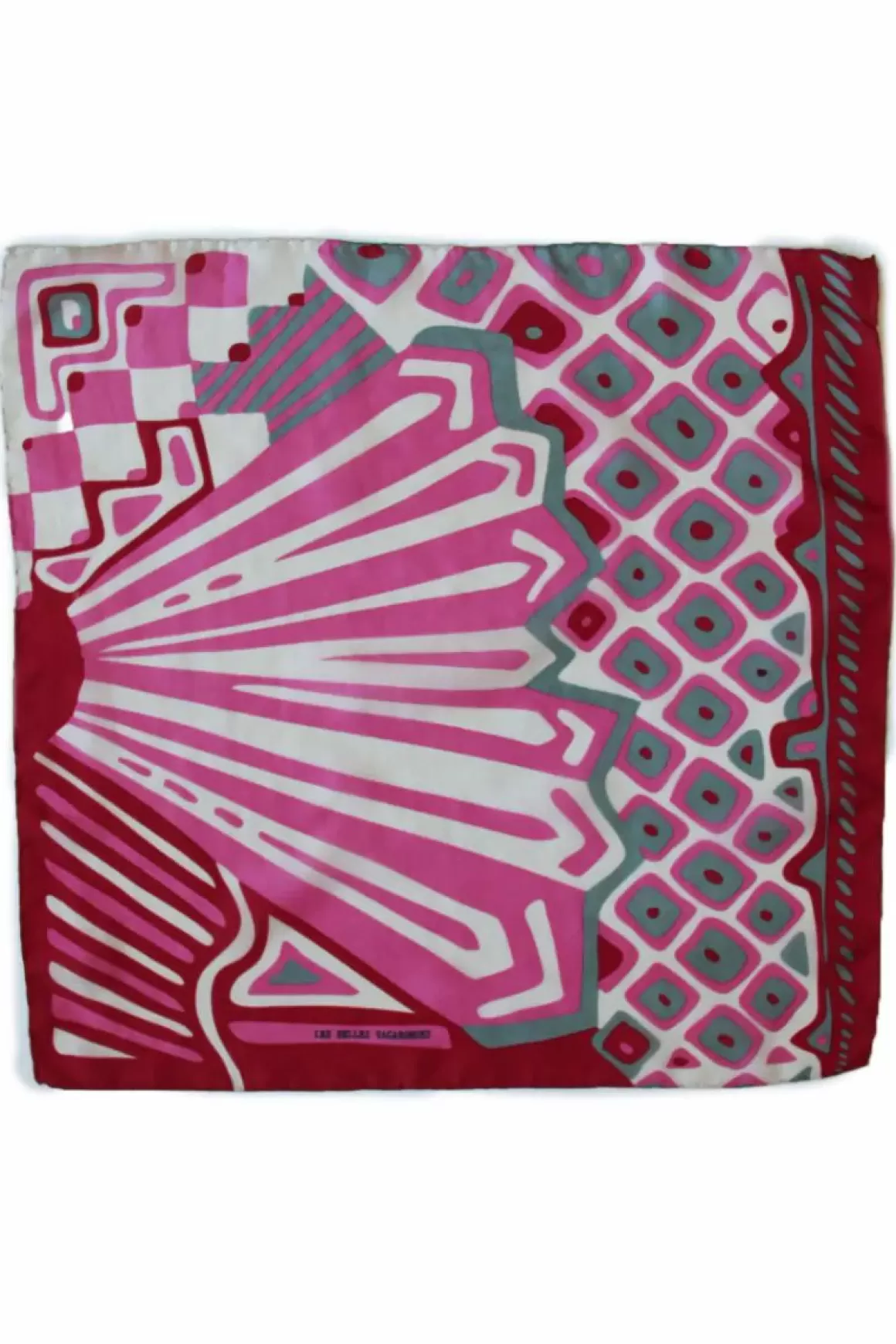 Damen Danefæ Les Belles Vagabondes Mini Silk Scarf Circus Fuchsia