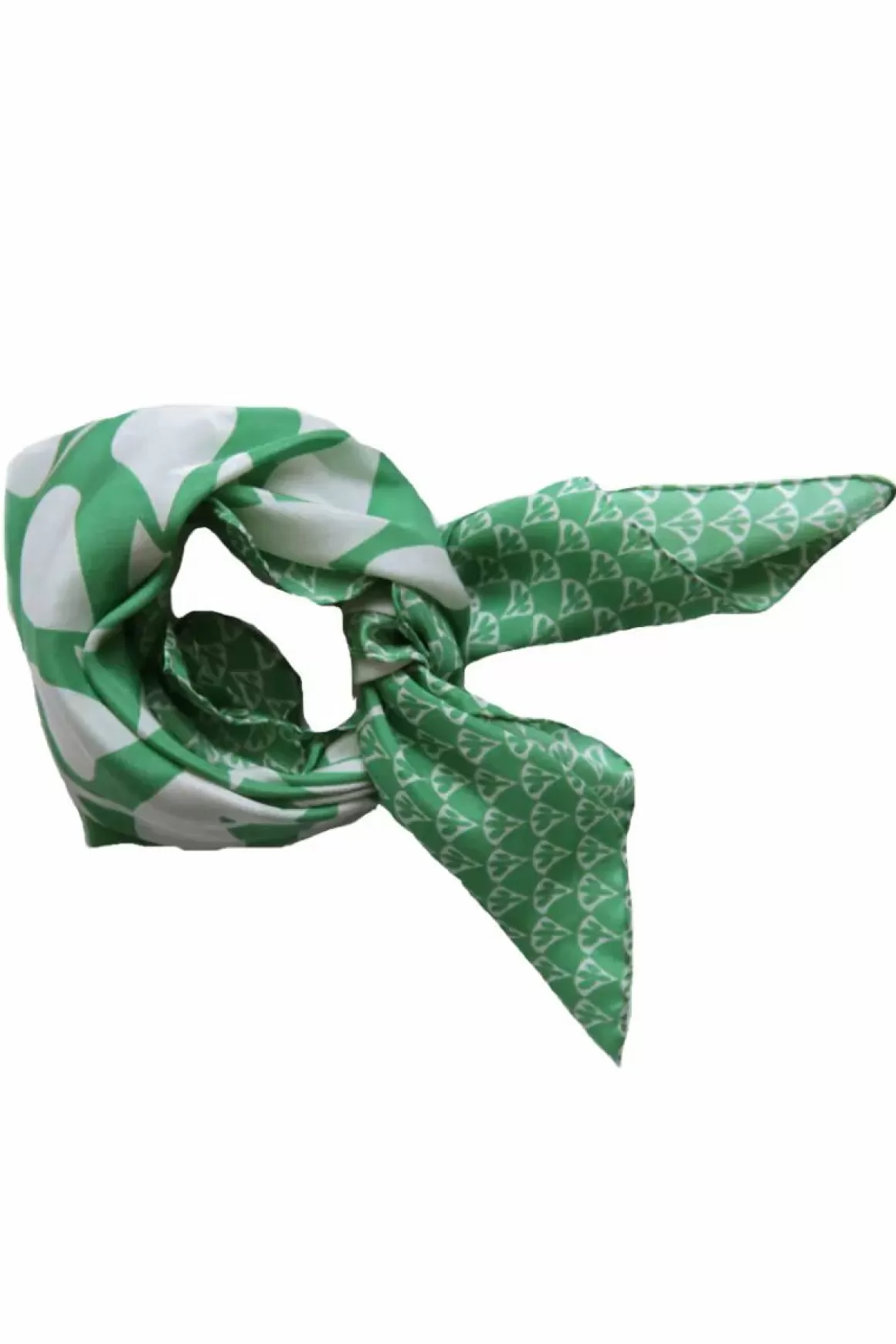 Damen Danefæ Les Belles Vagabondes Mini Silk Scarf Ficus Green