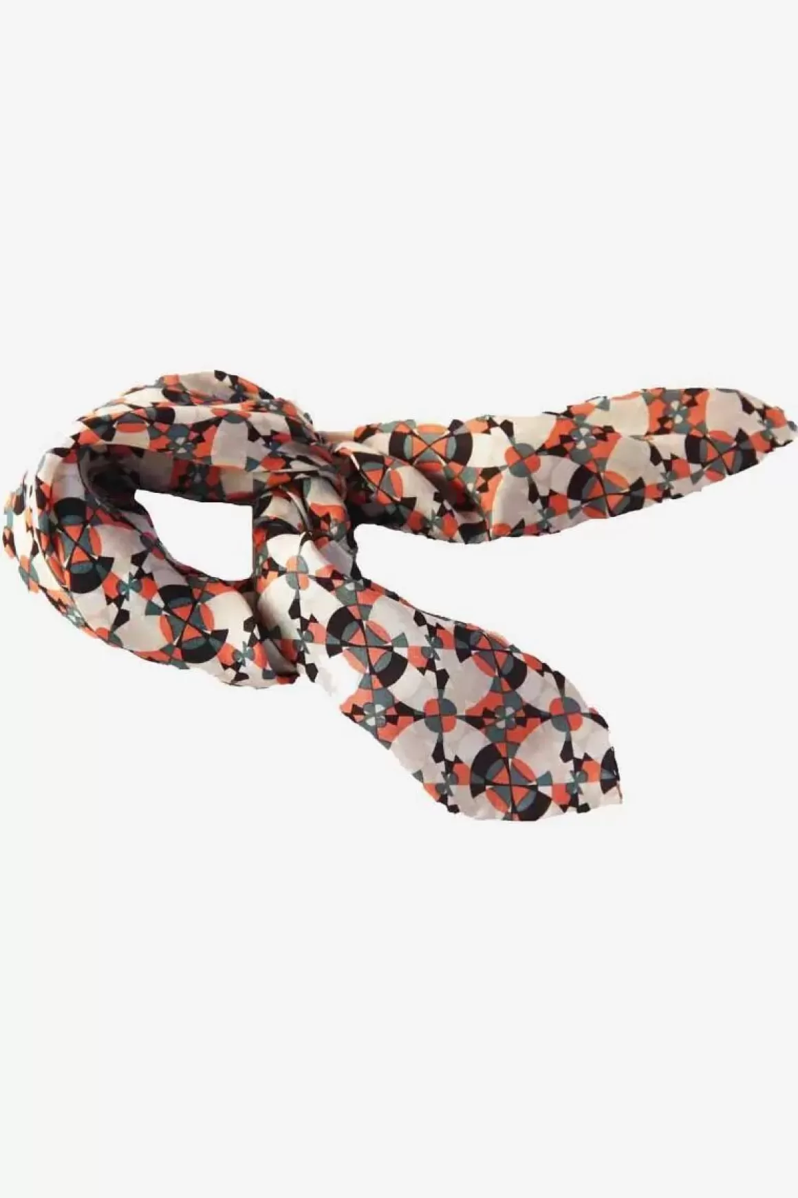 Damen Danefæ Les Belles Vagabondes Mini Silk Scarf Kaleidoscope Orange