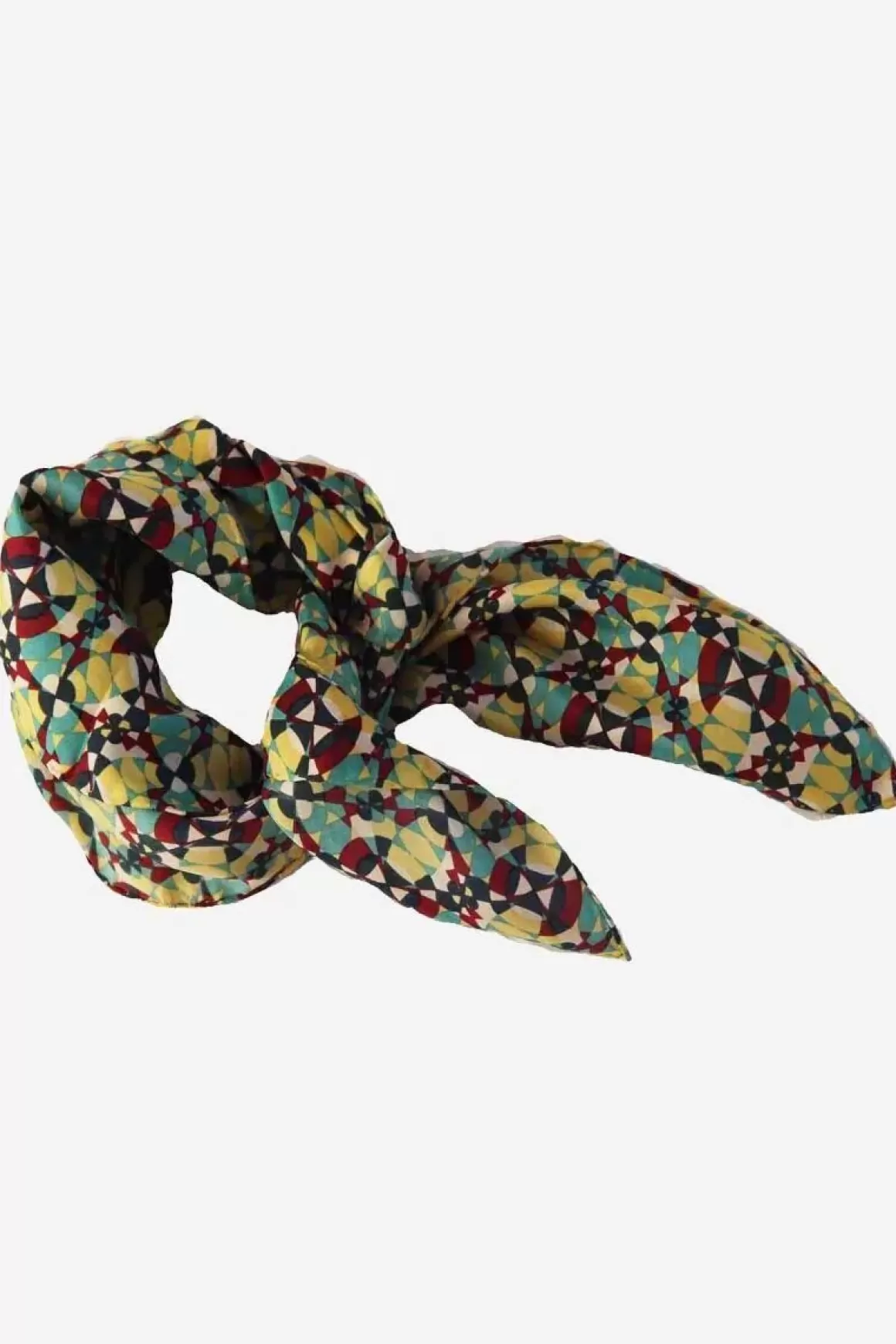 Damen Danefæ Les Belles Vagabondes Mini Silk Scarf Kaleidoscope Prune