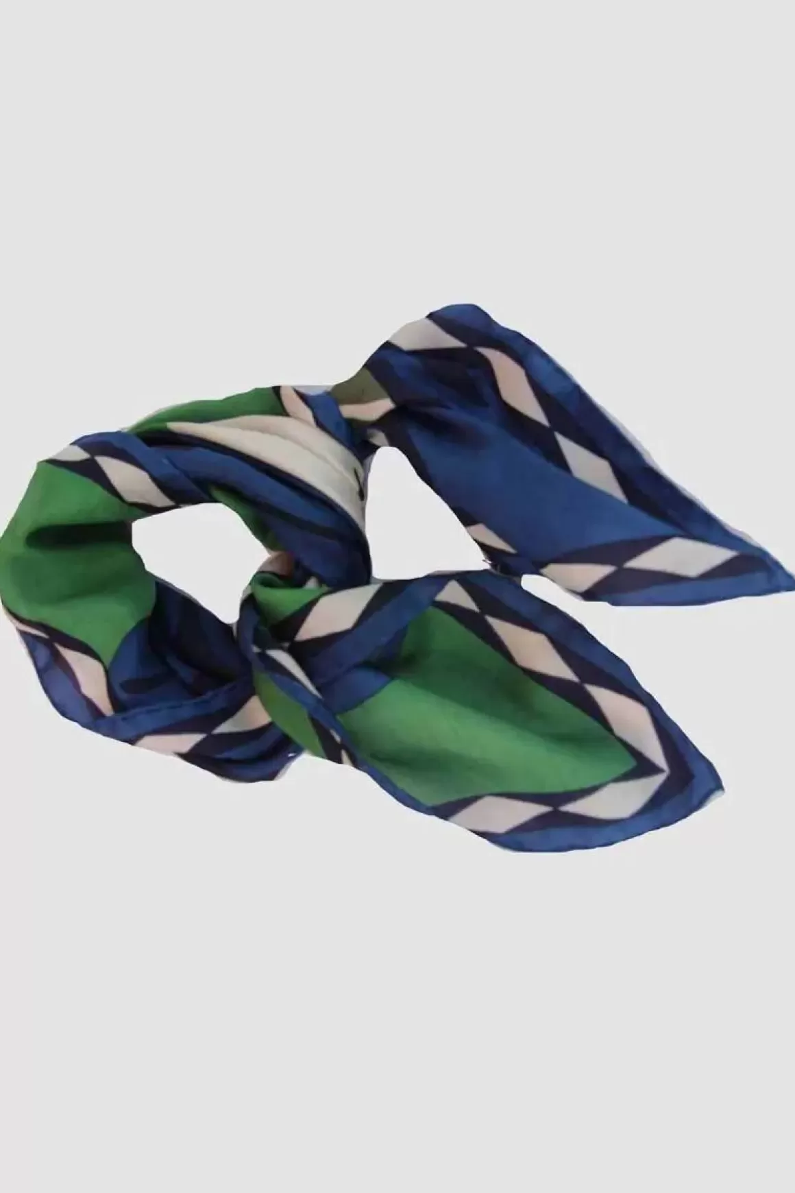 Damen Danefæ Les Belles Vagabondes Mini Silk Scarf Peacock Green