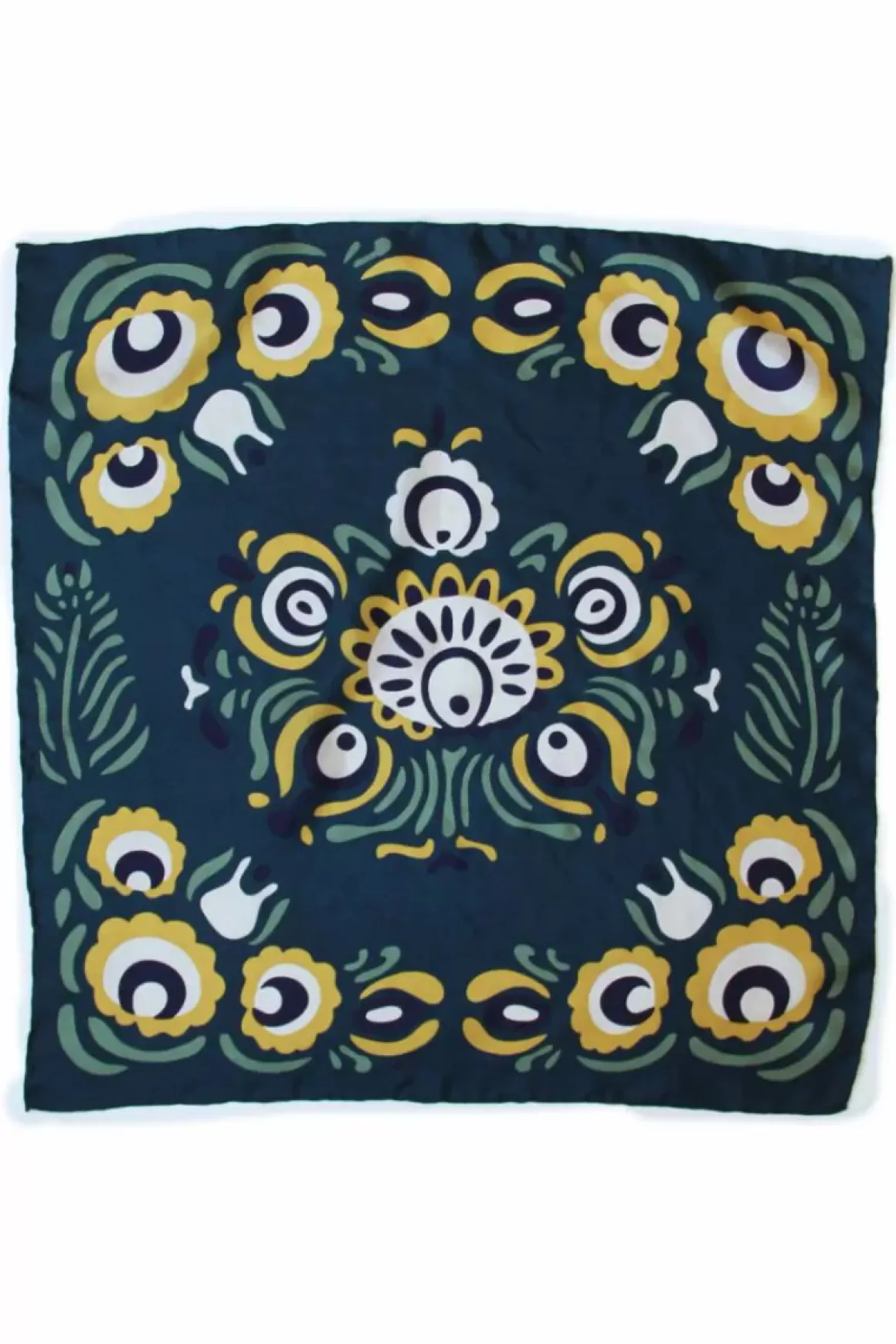 Damen Danefæ Les Belles Vagabondes Mini Silk Scarf Zora Navy