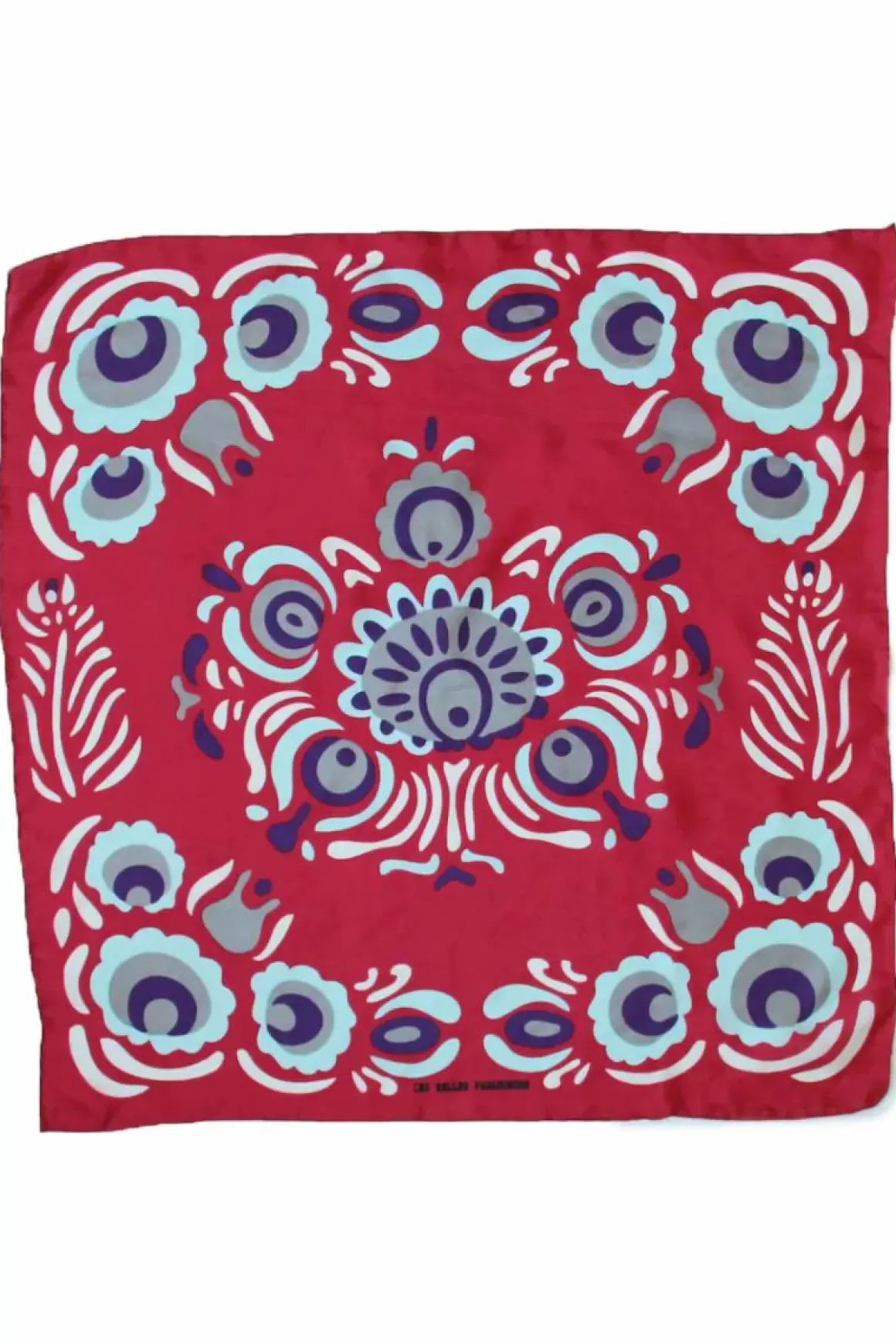 Damen Danefæ Les Belles Vagabondes Mini Silk Scarf Zora Red