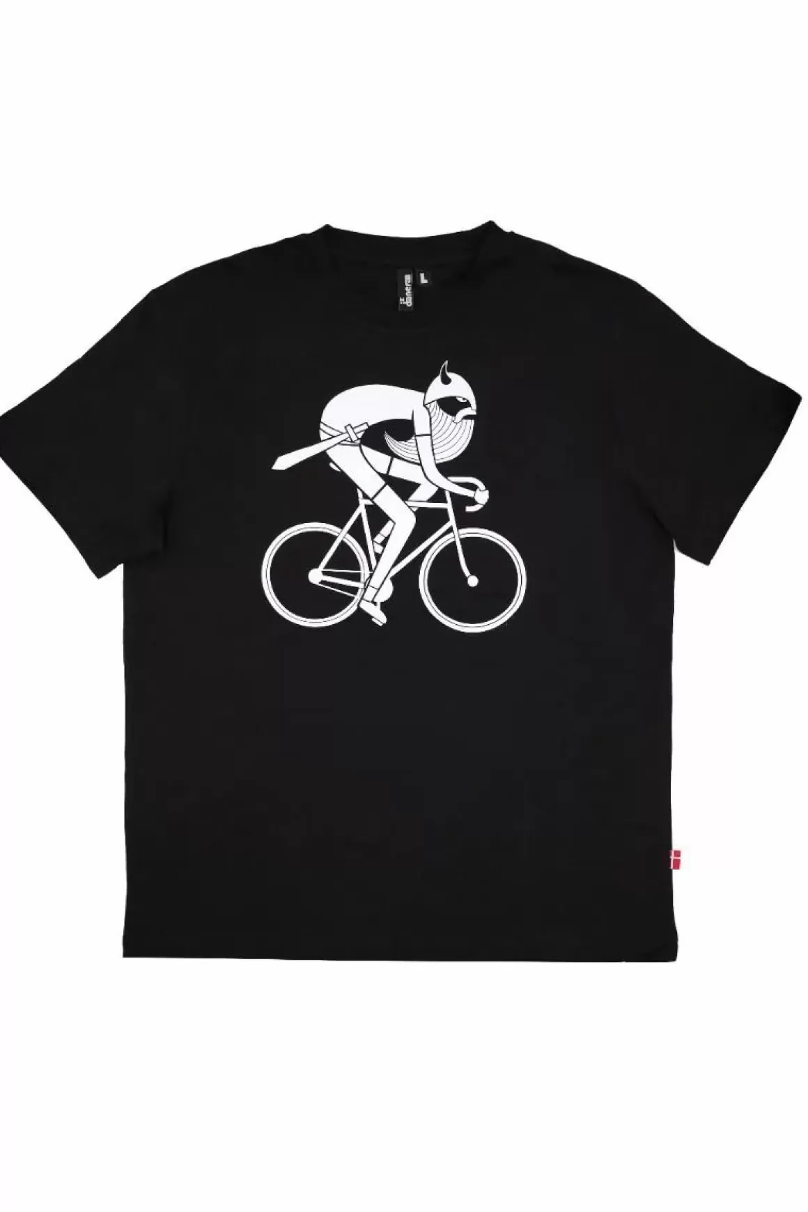 Herren Danefæ Mande Tee X Black Biking Viking (White)