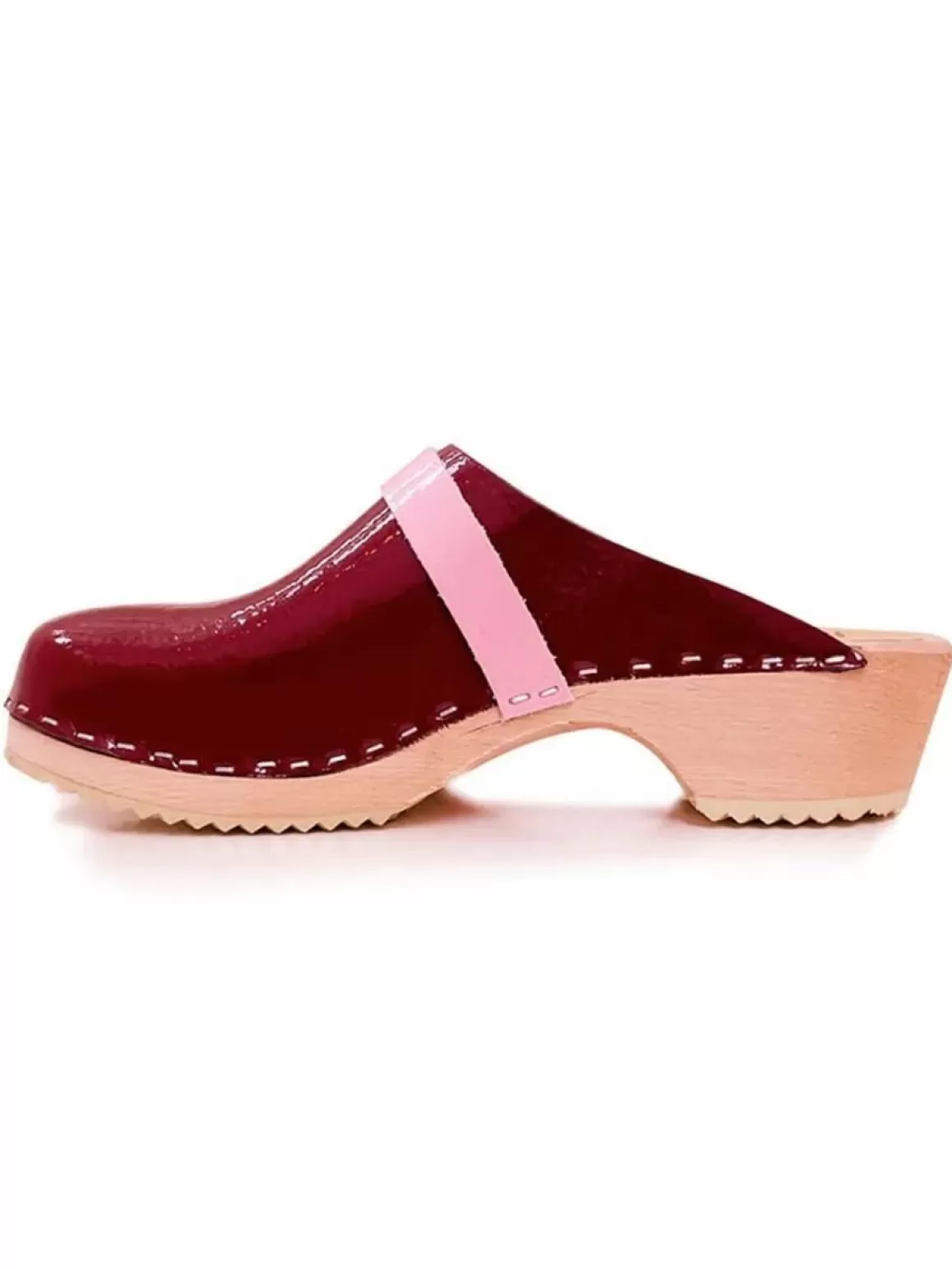 Damen Danefæ Mine Traesko Bordeaux/Pink