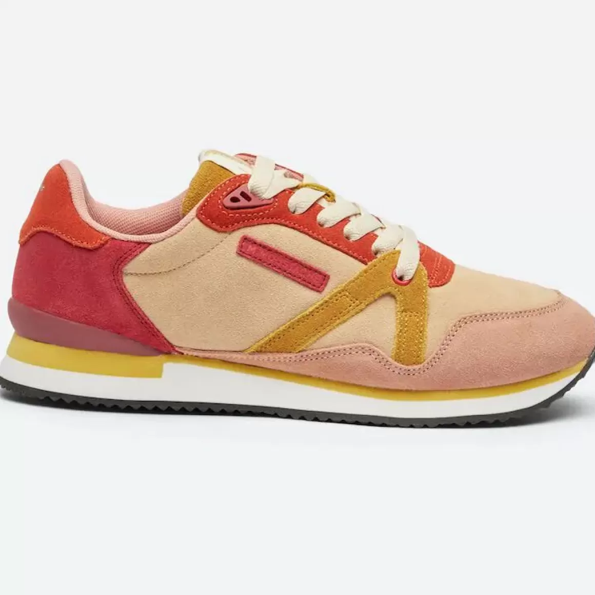 Damen Danefæ M.Moustache Andre Running Sneakers Suede Rose Nude Jaune