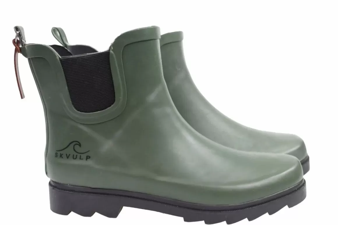 Damen Danefæ Morso Rubberboot Skvulp Low Army Green