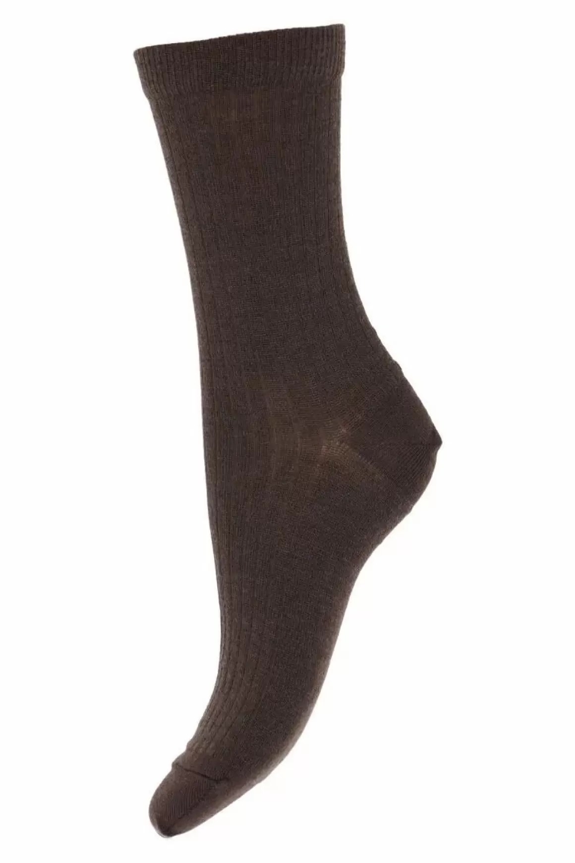 Damen Danefæ Mp Wool Rib Socks Dark Brown-541