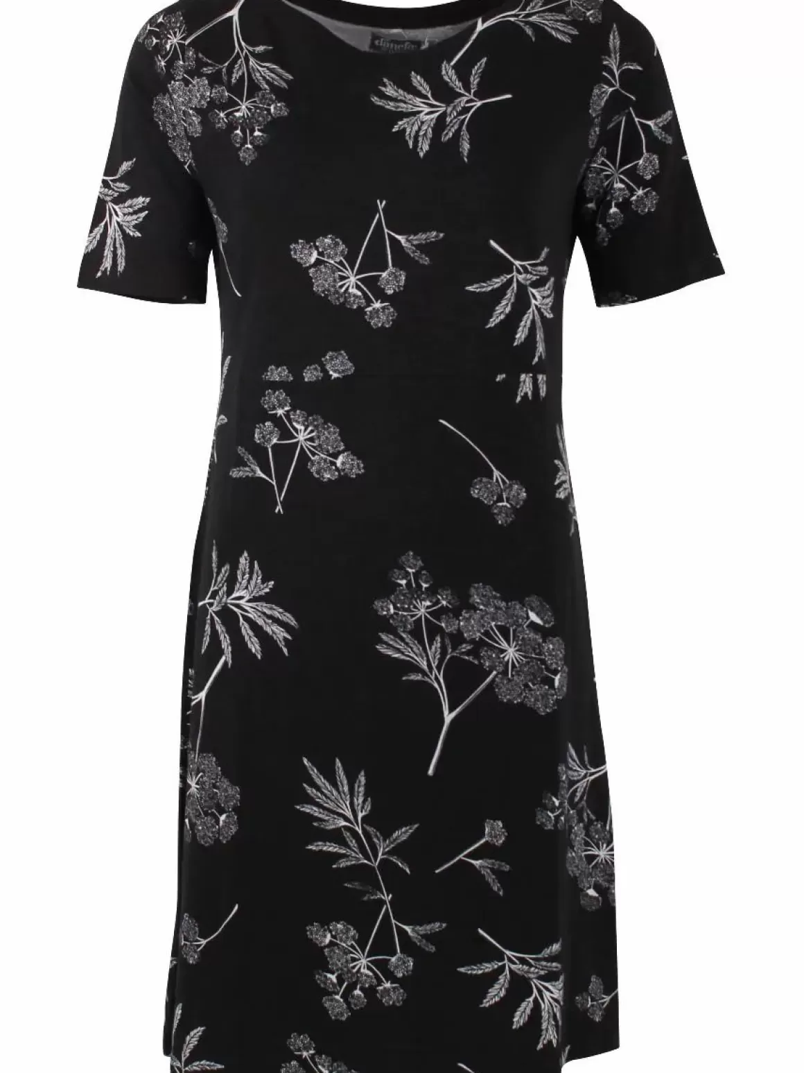 Damen Danefæ Organic - Danedaffodil Slub Dress Black Hemlock