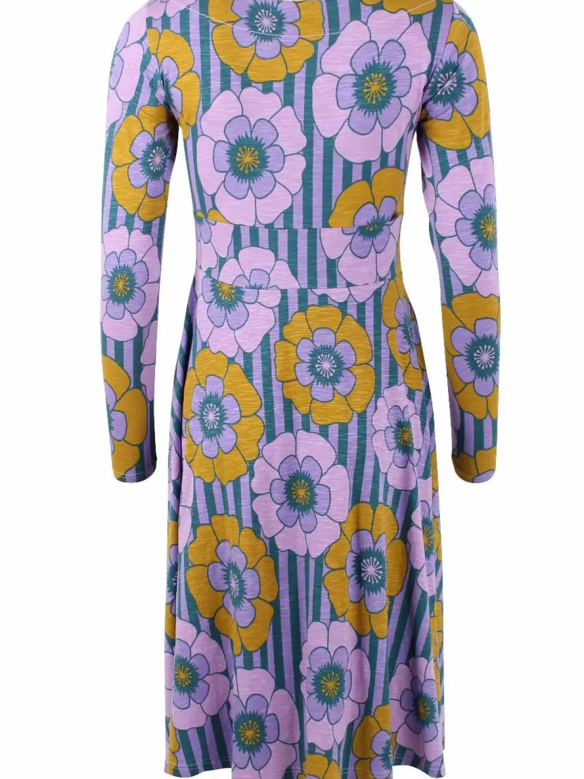 Damen Danefæ Organic - Danesigrid Viscose Slub Dress Viola Power Flower