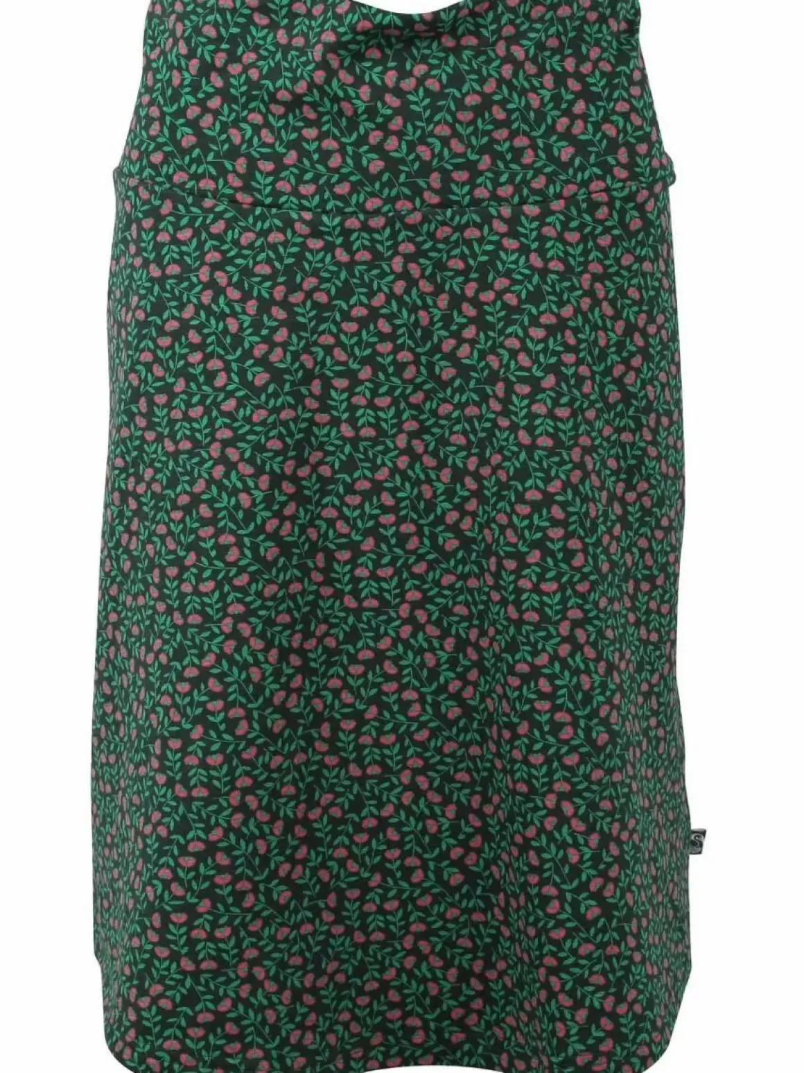 Damen Danefæ Organic - Lissen Skirt Black/Green Fleurie