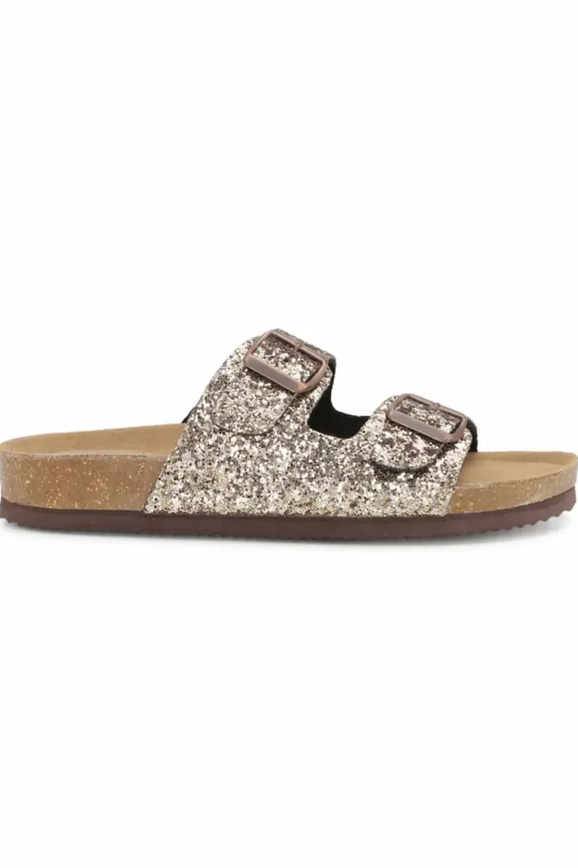 Damen Danefæ Rugged Gear Bio Two Strap Gold Glitter