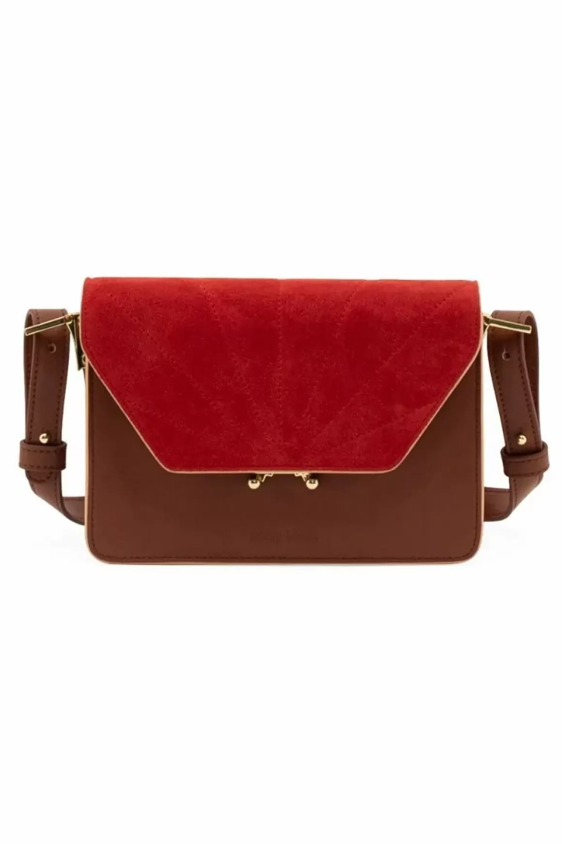 Damen Danefæ Sticky Lemon Shoulder Bag Colore Faded Burgundy/Poppy Red